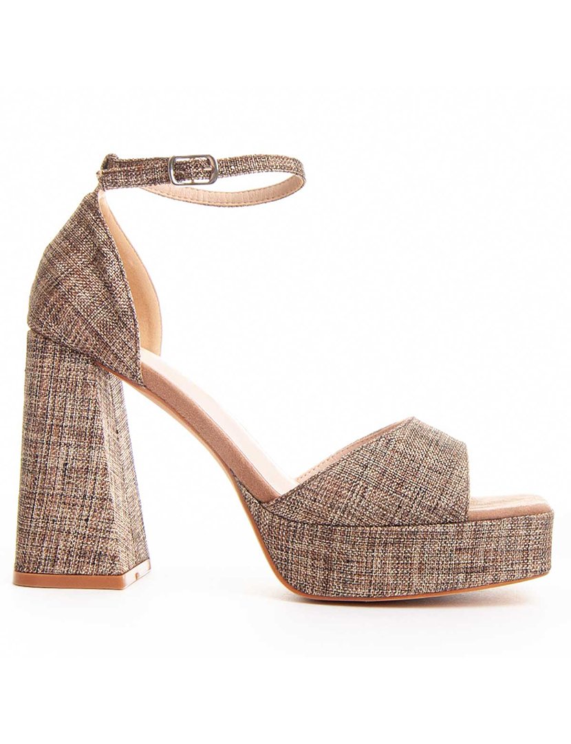 Sandálias com Salto Senhora Castanho