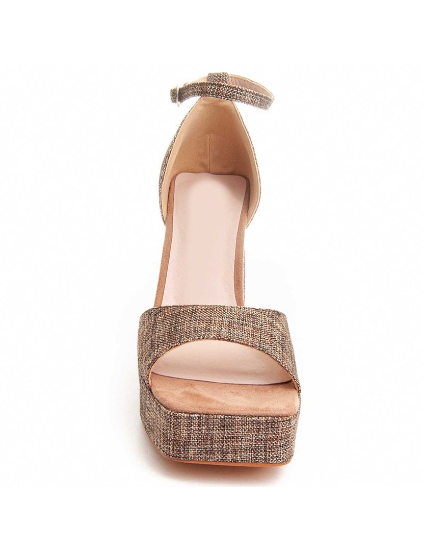 Sandálias com Salto Senhora Castanho