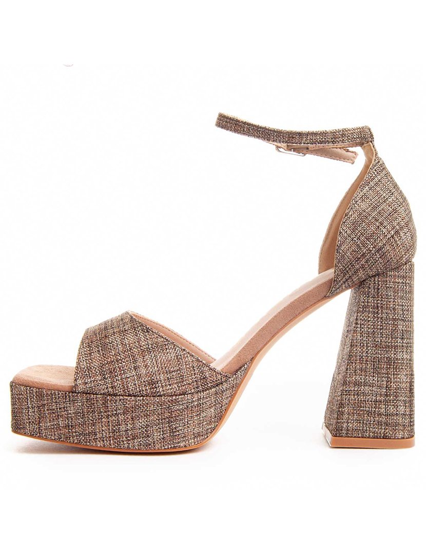 Sandálias com Salto Senhora Castanho