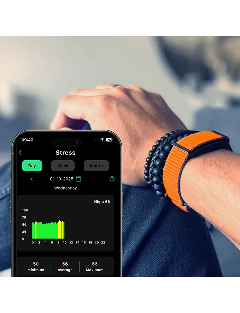 Pulseira Inteligente Motion Nylon Laranja