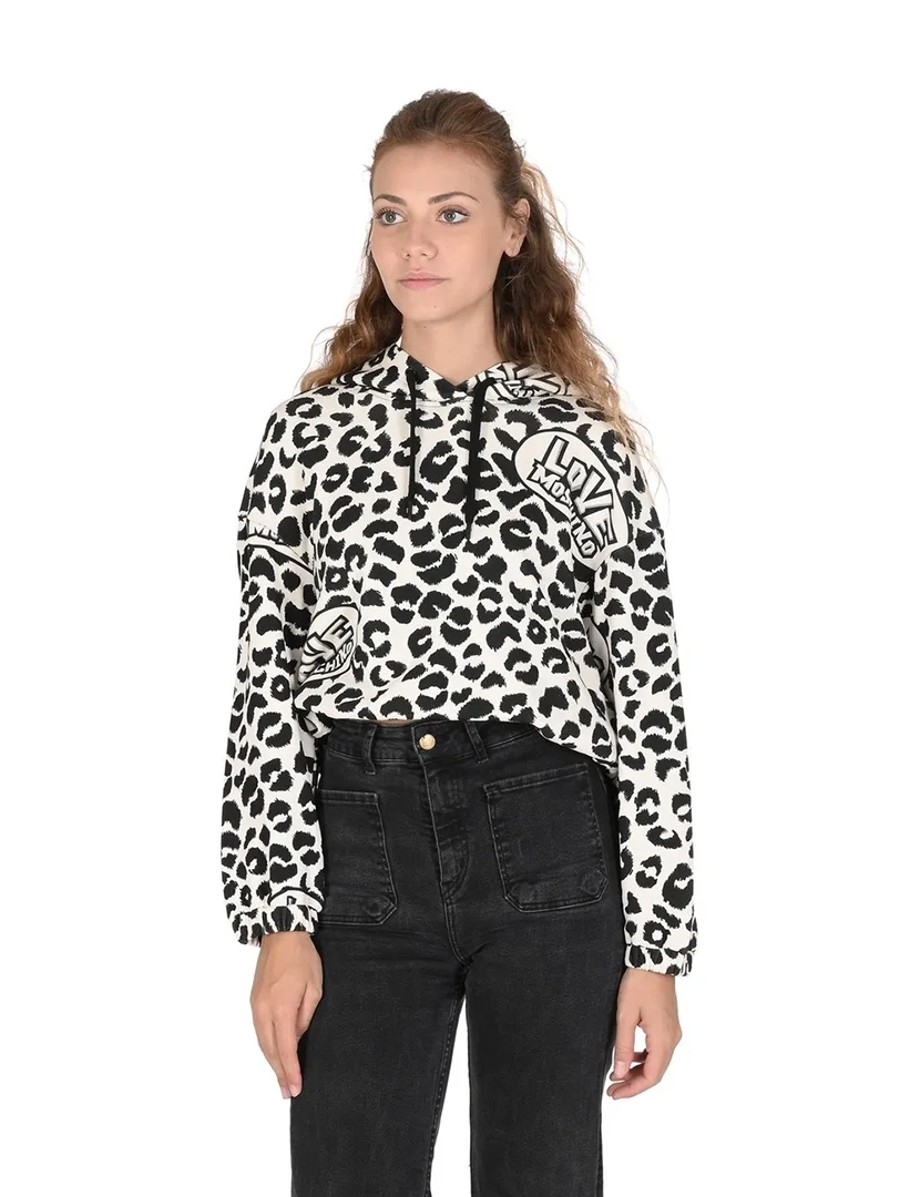 Sweatshirt Senhora Branco com estampado