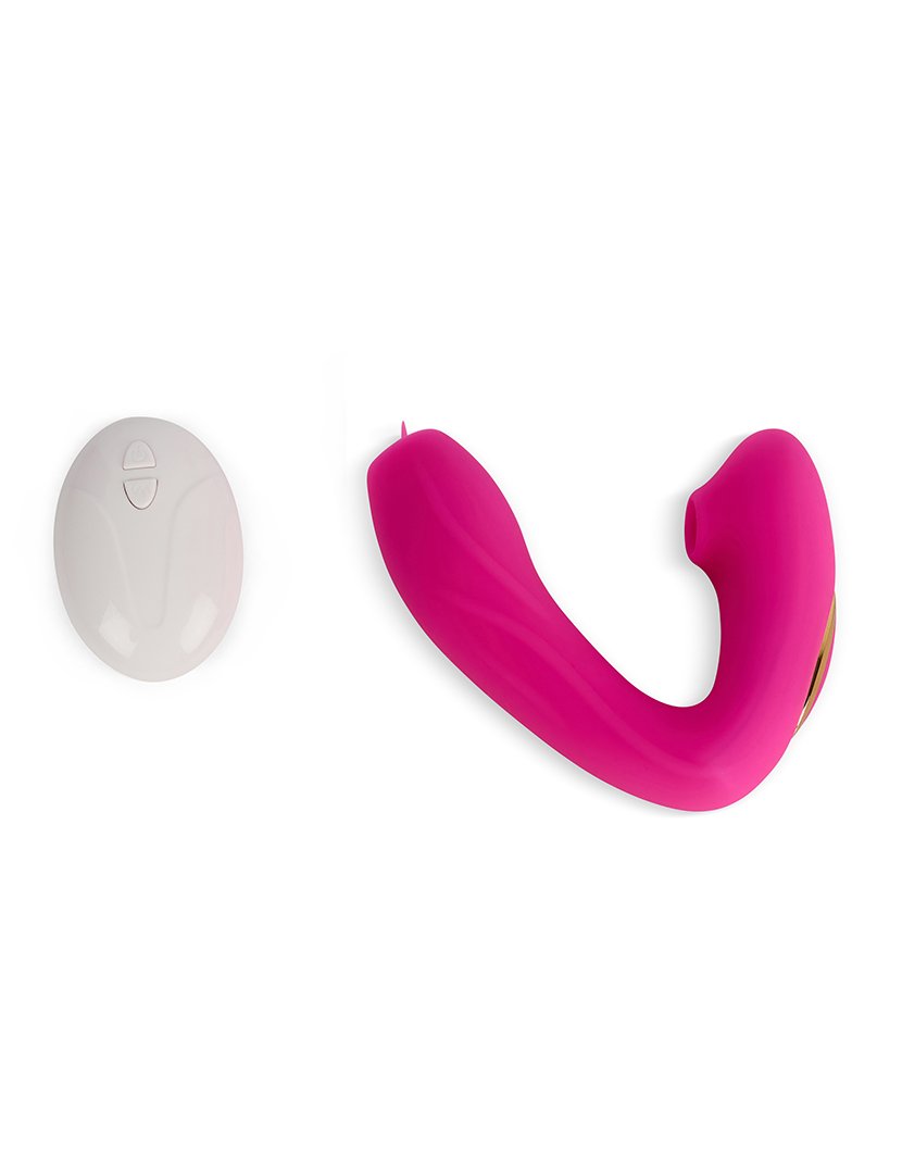 Estimulador Clitoridiano e Vibrador Ponto G - Controle Remoto  - 20 programas - Rosa