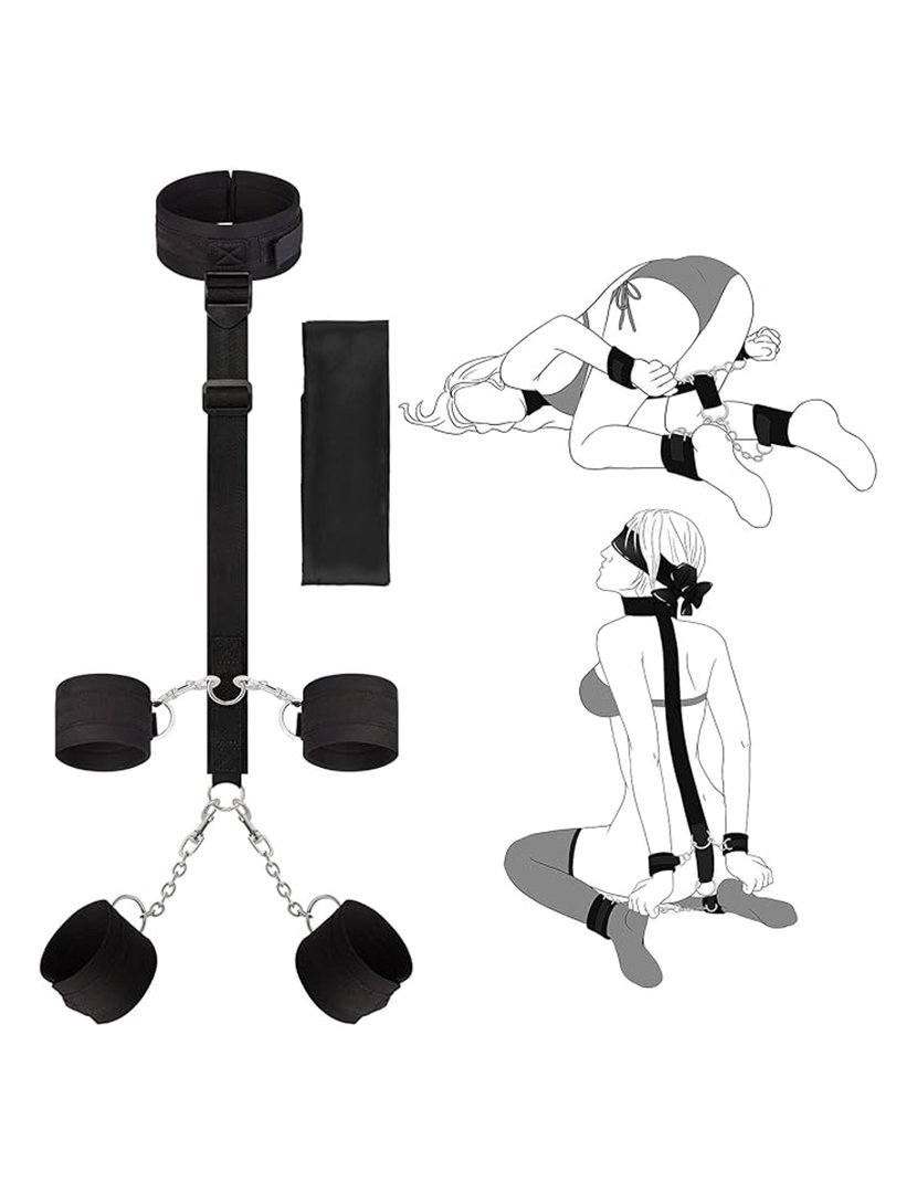 Correias de contenção ajustáveis -BDSM - Preto