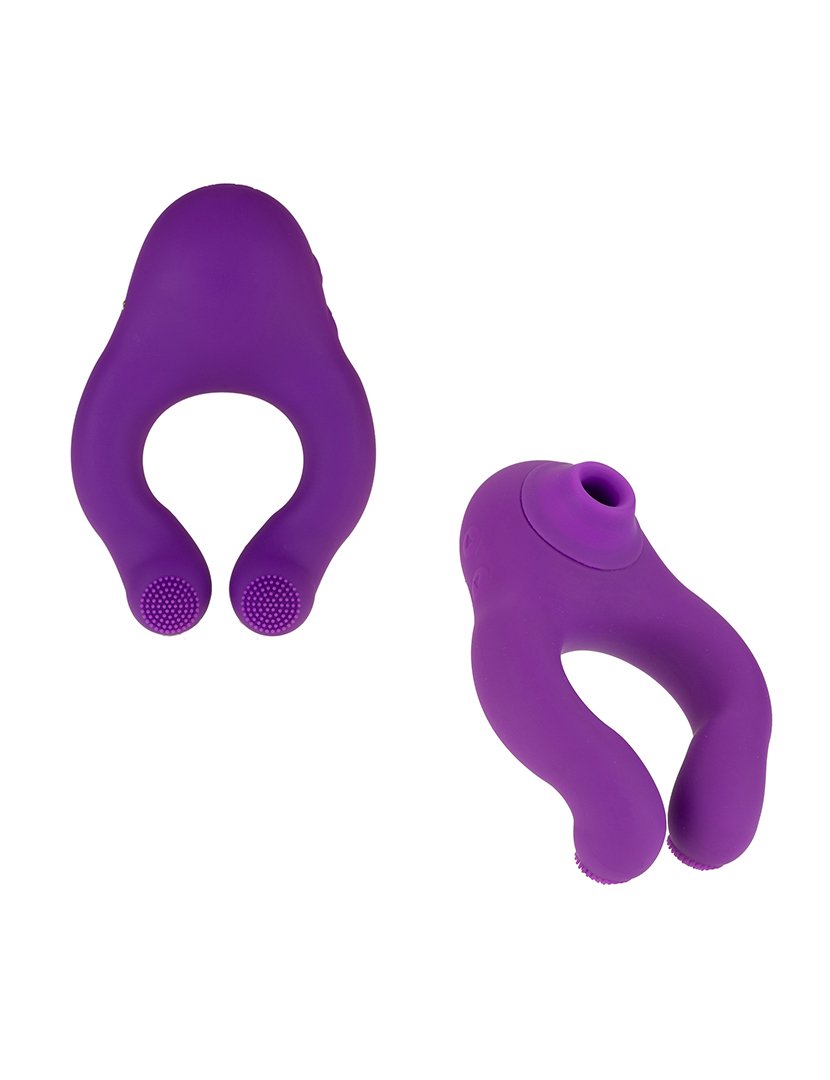 Caixa de 2 brinquedos sexuais: estimulador de clitóris e vibrador de ponto G - Violeta