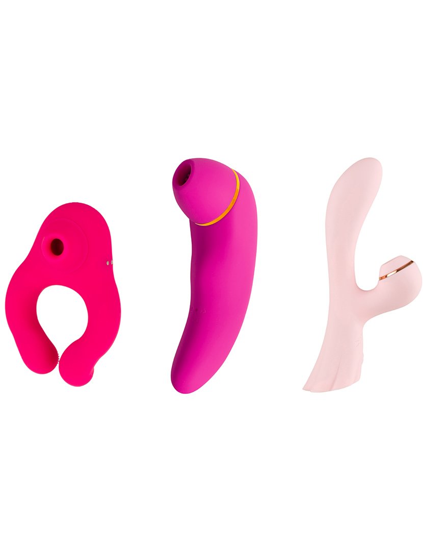 Pack Clitóris: 3 estimuladores de clitóris - Rosa