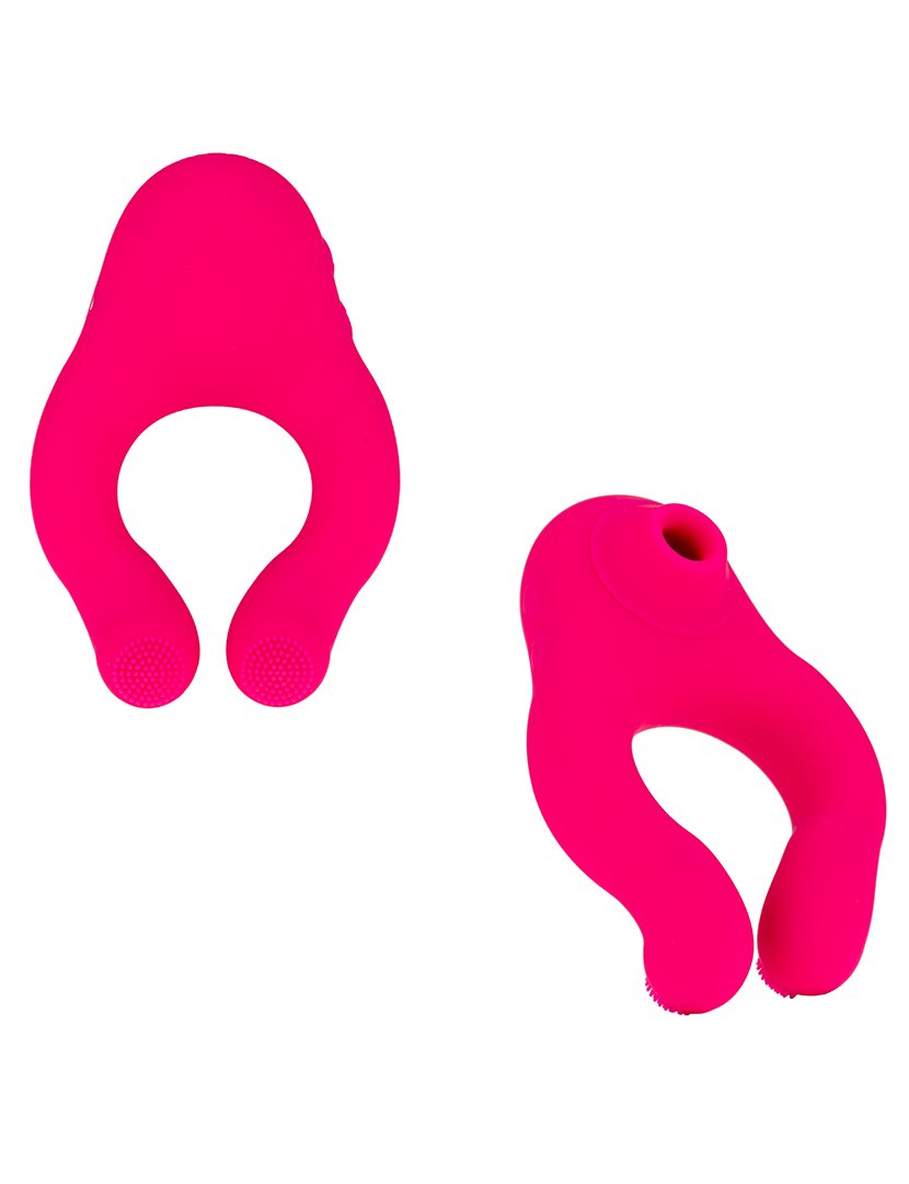 Pack Descoberta: estimulador de clitóris, vibrador rabbit, vibrador de ponto G - Rosa