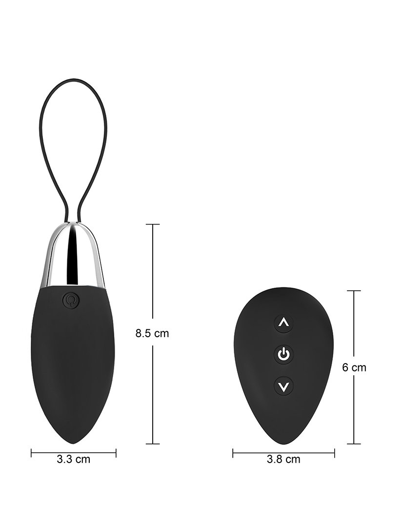 Duo Pack: ovo vibratório, anel vibratório, kit de acessórios - Preto