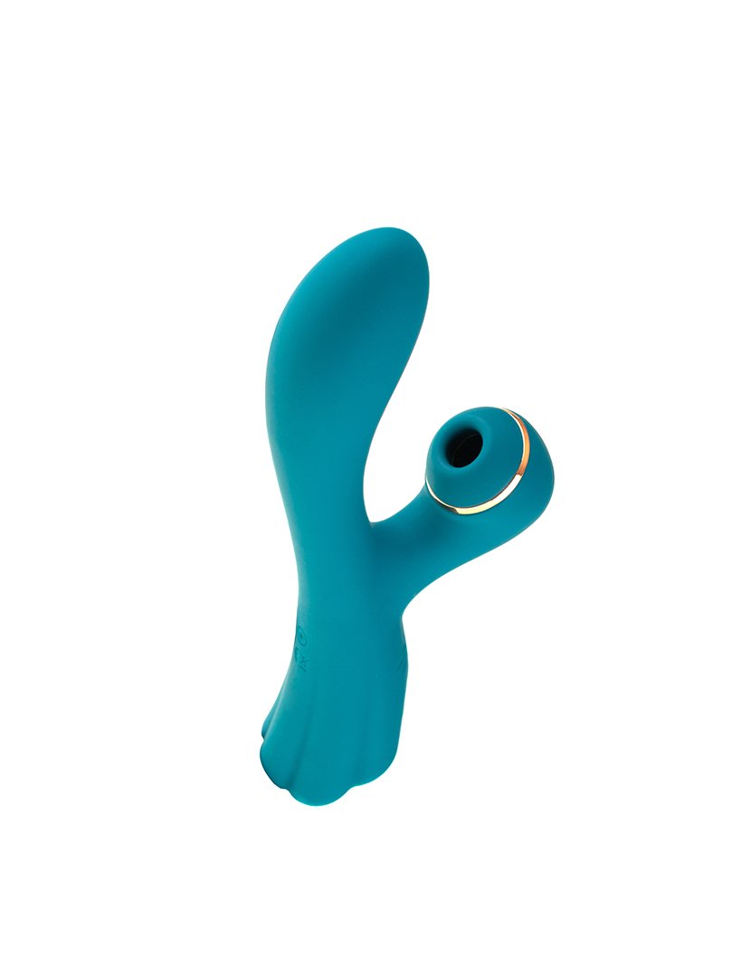 Pack Expert: estimulador de clitóris, vibrador rabbit, vibrador wand e dildo - Verde, Azul e Preto