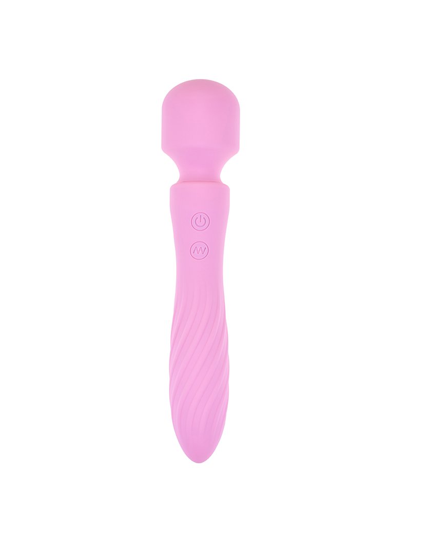 Caixa de brinquedos sexuais: estimulador de clitóris, vibrador rabbit e vibrador wand - Rosa