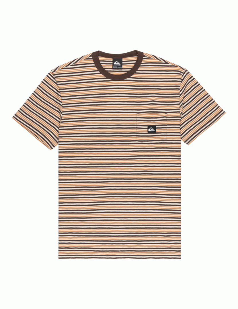 T-Shirt Onyx Ss Striped Tee Castanho