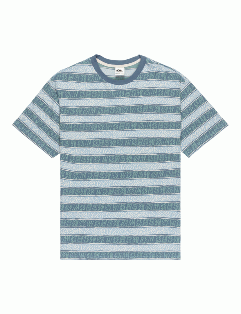 T-Shirt Sassi Ss Jacquard Tee Azul