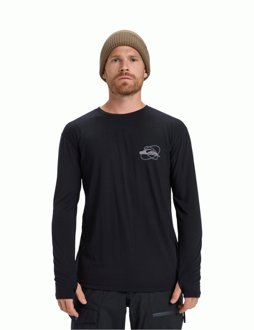 T-Shirt Coastal Run Ls Preto