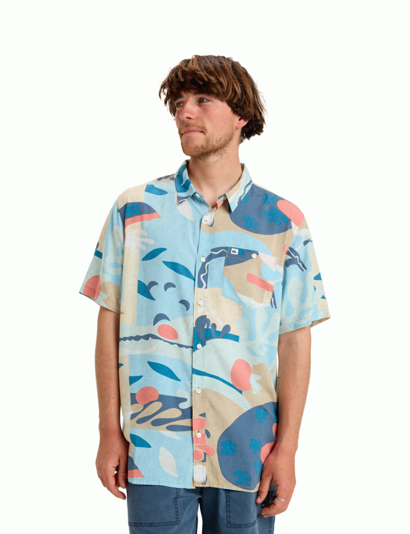 Camisa Safe Paradise Ss Castanho