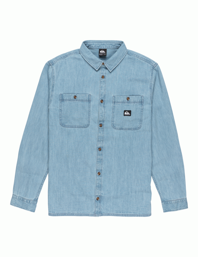 Camisa manga comprida Bozeman Denim Cinza