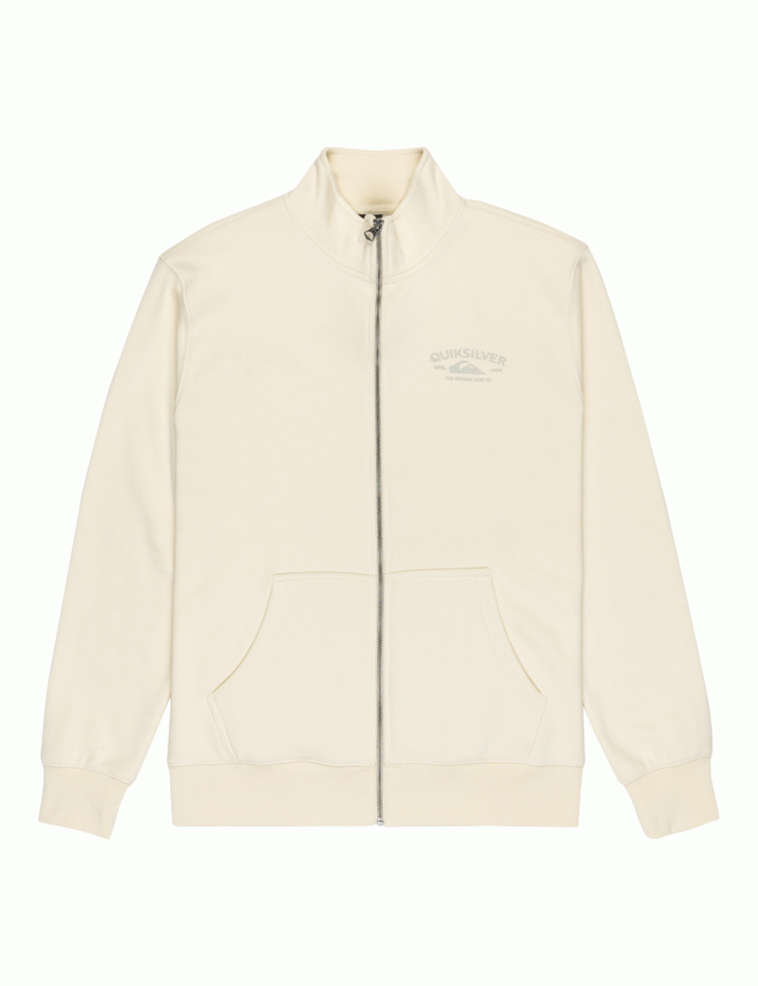 Sweatshirt Zip Fleece No Hood Branco