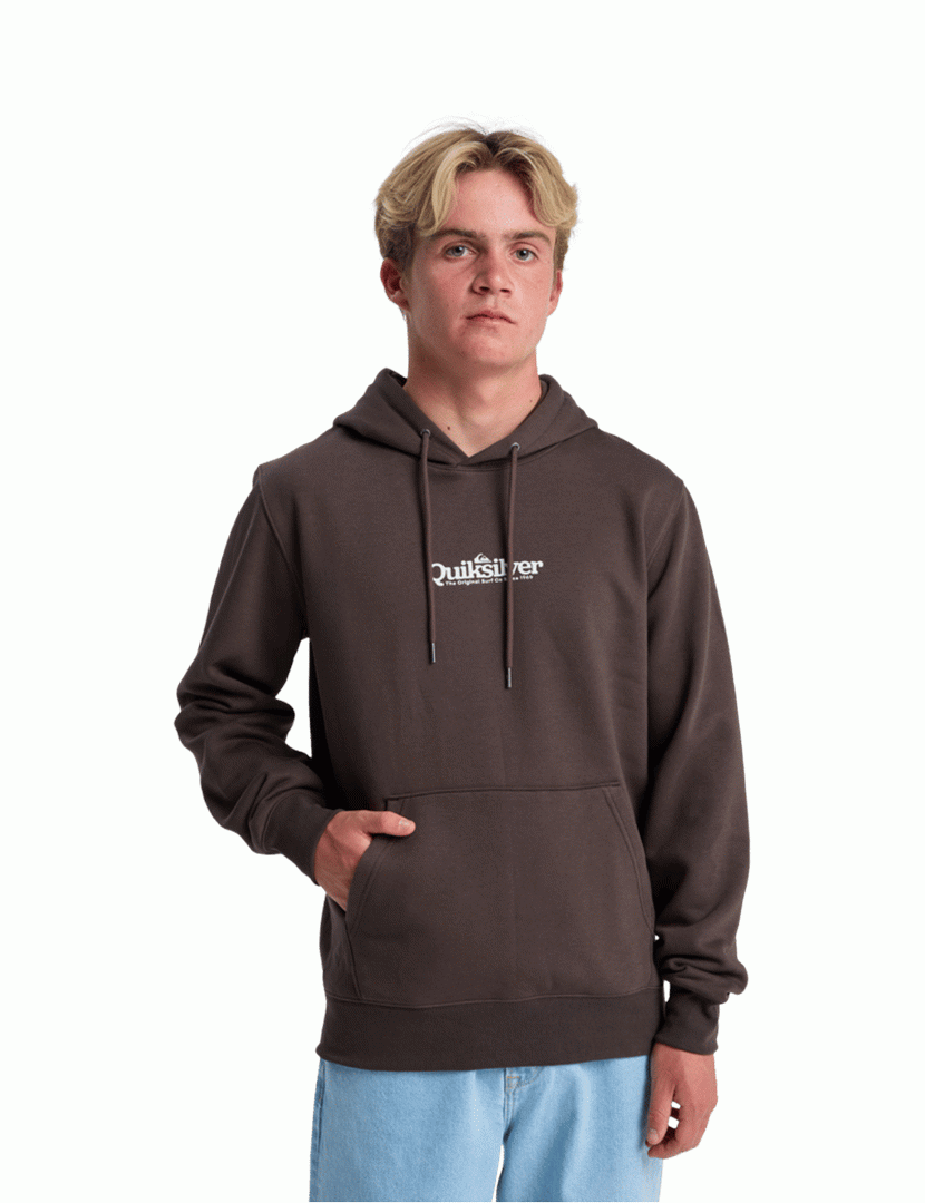 Sweatshirt Screen Fleece Fineline Castanho