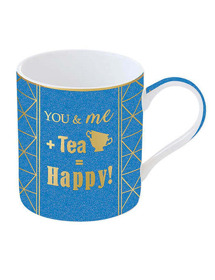 Conjunto de 4 Canecas 350ml Porcelana GLITTER & COLOUR Coffe&Tea