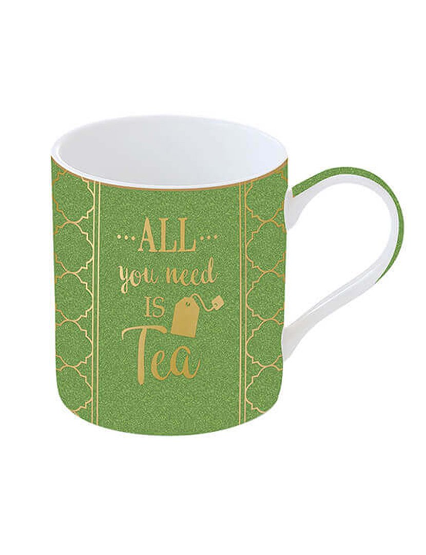 Conjunto de 4 Canecas 350ml Porcelana GLITTER & COLOUR Coffe&Tea