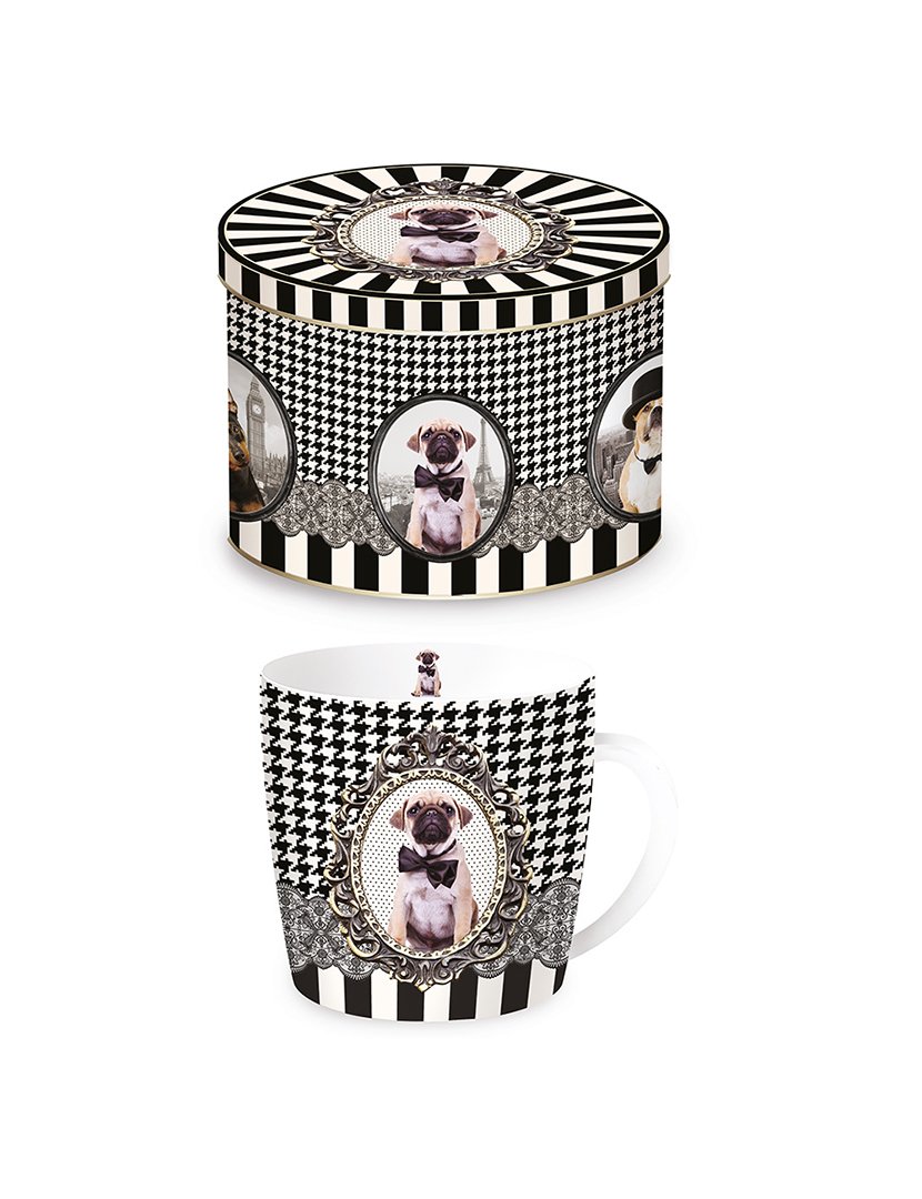 Caneca 350ml Porcelana BAROCCO DOGS