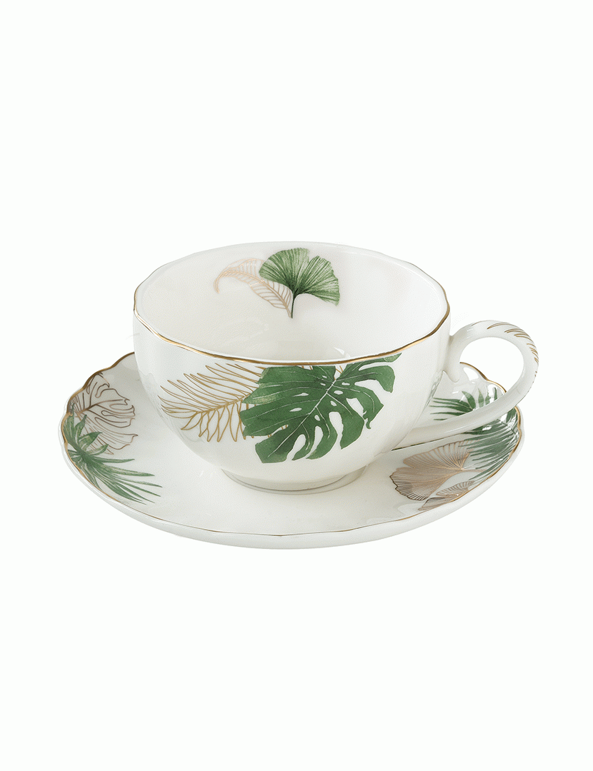 Conjunto Chávena 200ml + Pires Porcelana EXOTIQUE