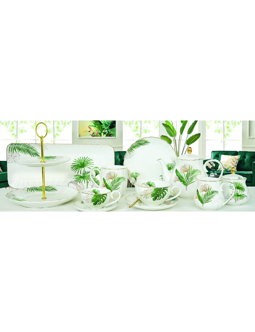 Conjunto Chávena 200ml + Pires Porcelana EXOTIQUE