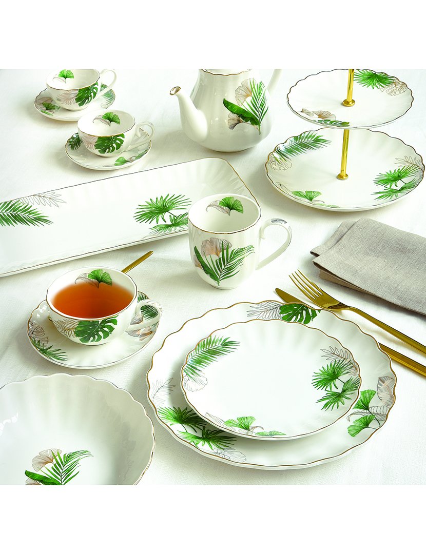 Prato de Bolo 2 Andares 16/21cm Porcelana EXOTIQUE