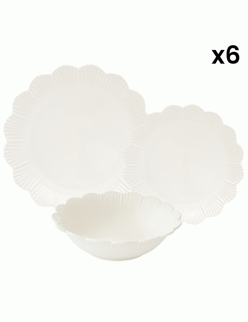 Serviço de Mesa com 18 peças FLEURI