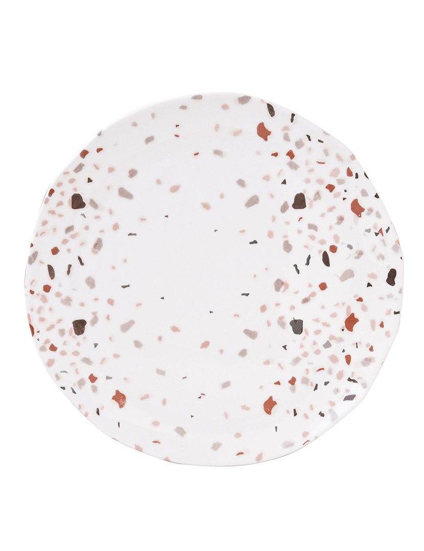 Conjunto de 18 Pratos Porcelana TERRAZZO