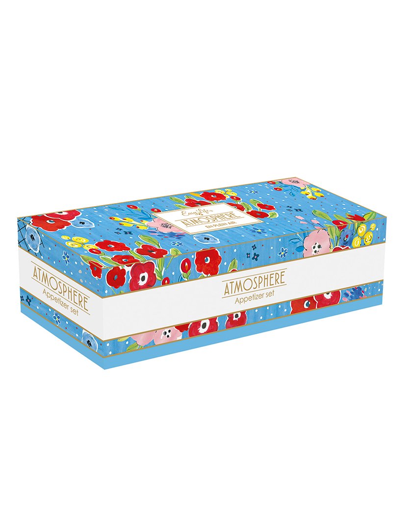 Conjunto Servir 26x8cm com 3 Tigelas + Colheres Porcelana e Bambu EN PLEIN AIR