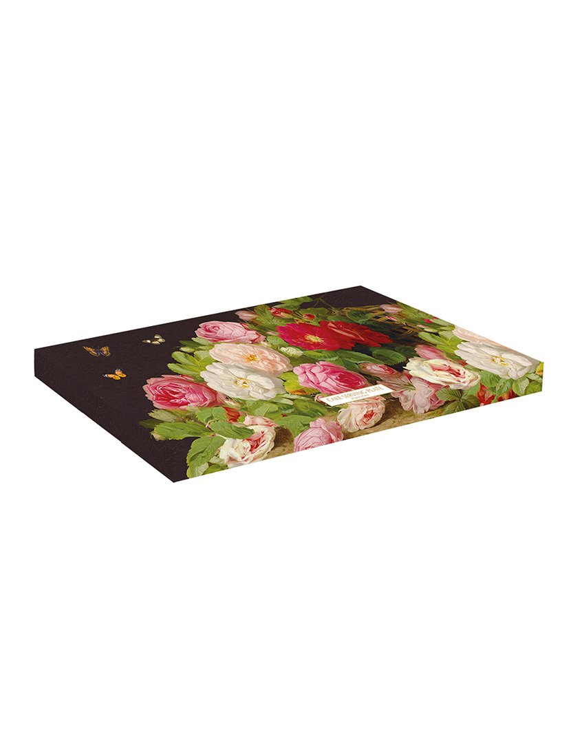 Bandeja Servir Bolo Retangular 35x15cm Porcelana VICTORIAN GARDEN