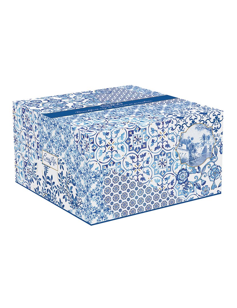 Caneca 370ml + Pires Porcelana INDIGO