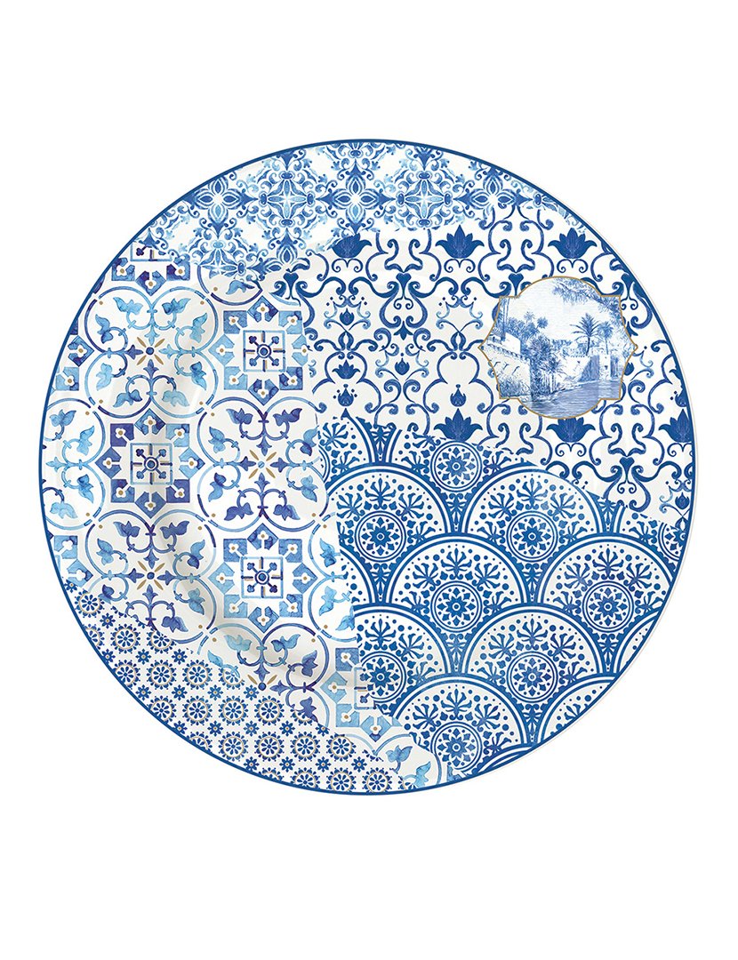 Conjunto de 6 Pratos Rasos 19cm INDIGO