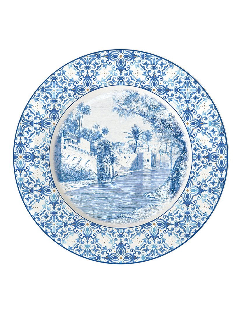 Conjunto de 6 Pratos Rasos 19cm INDIGO