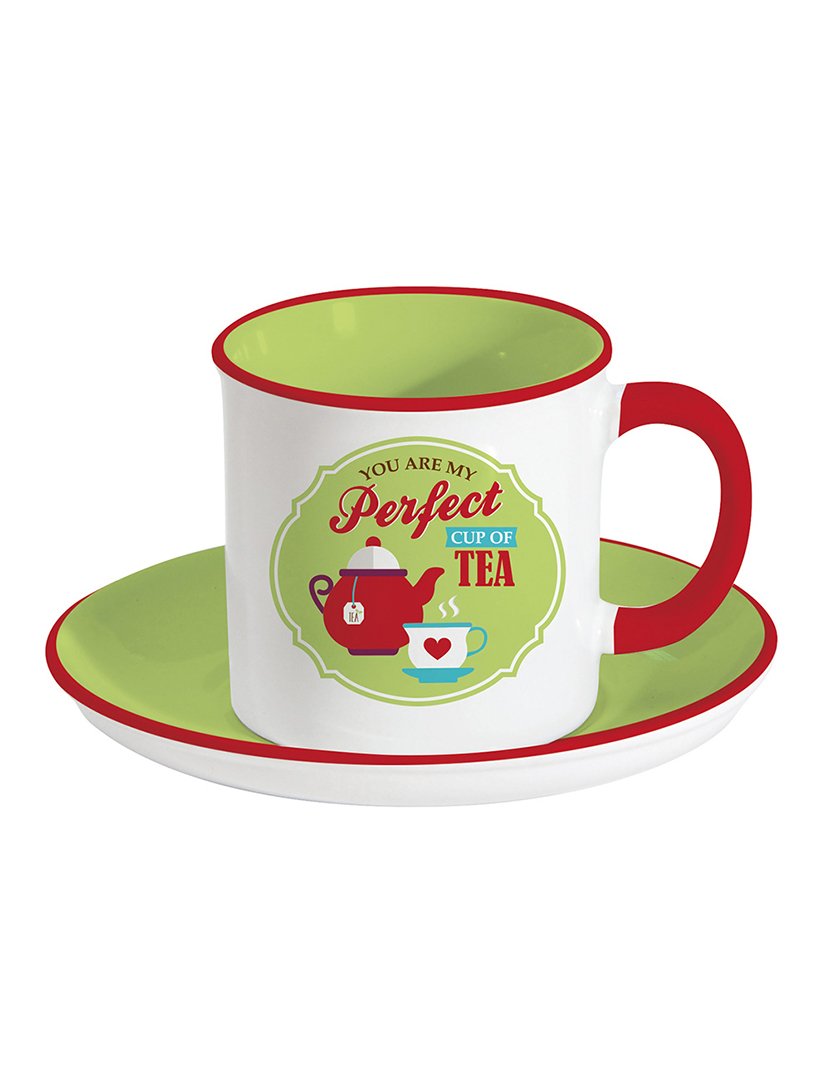 Conjunto Chá + Pires RETRO BREAK TEA Verde