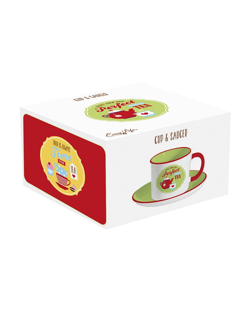 Conjunto Chá + Pires RETRO BREAK TEA Amarelo