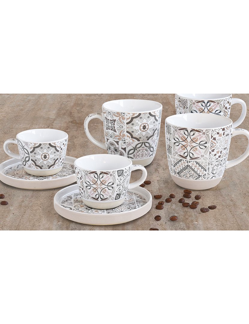 Caneca Chá 250ml + Pires Cinzento CASA DECOR