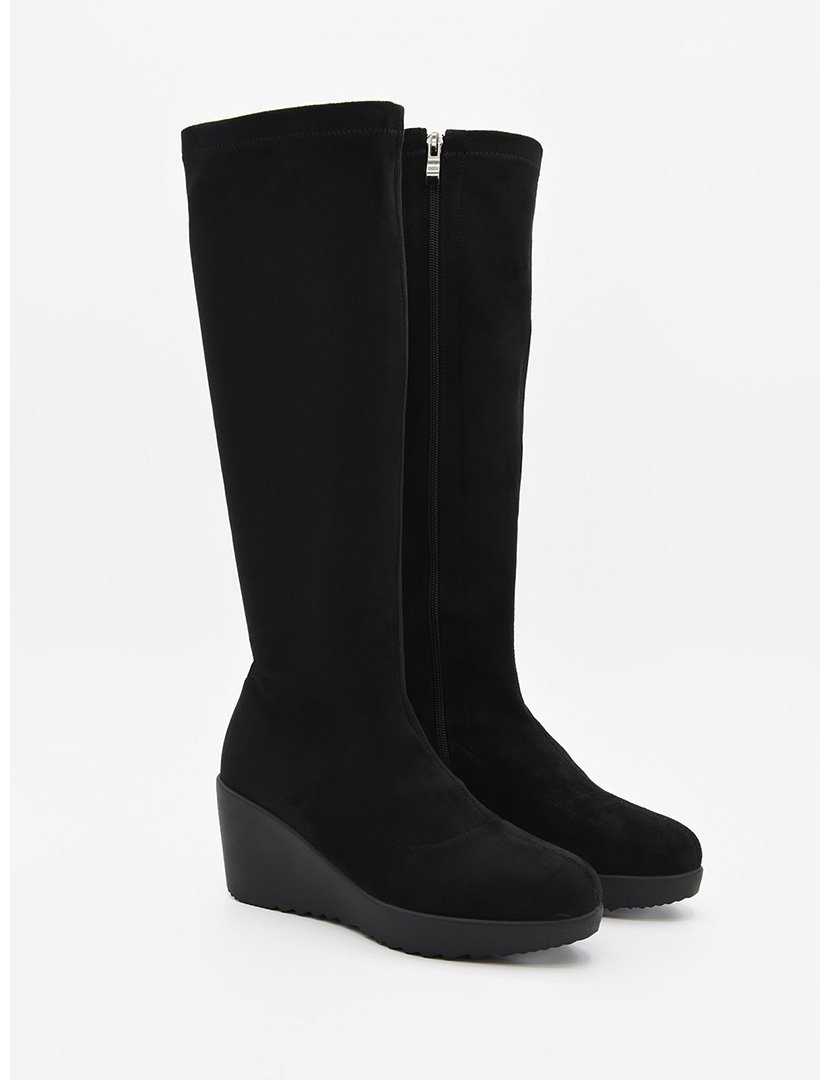 Botas com Cunha Senhora Preto