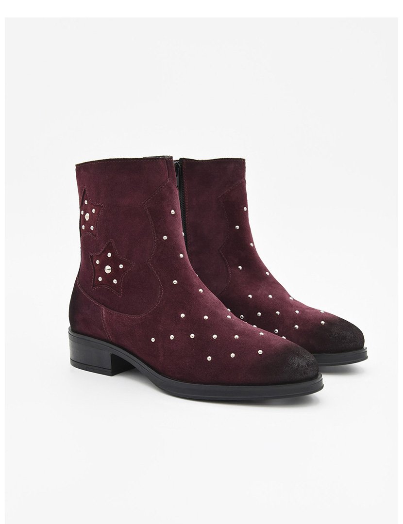 Botins com Salto Senhora Vermelho