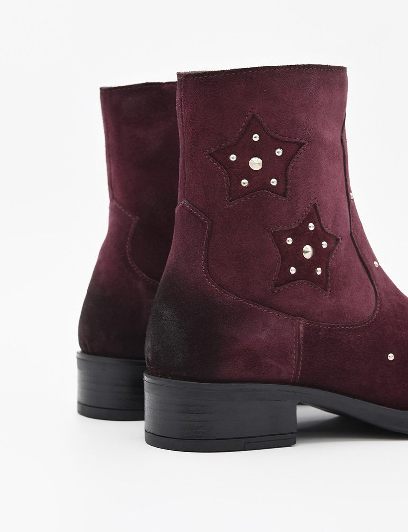 Botins com Salto Senhora Vermelho