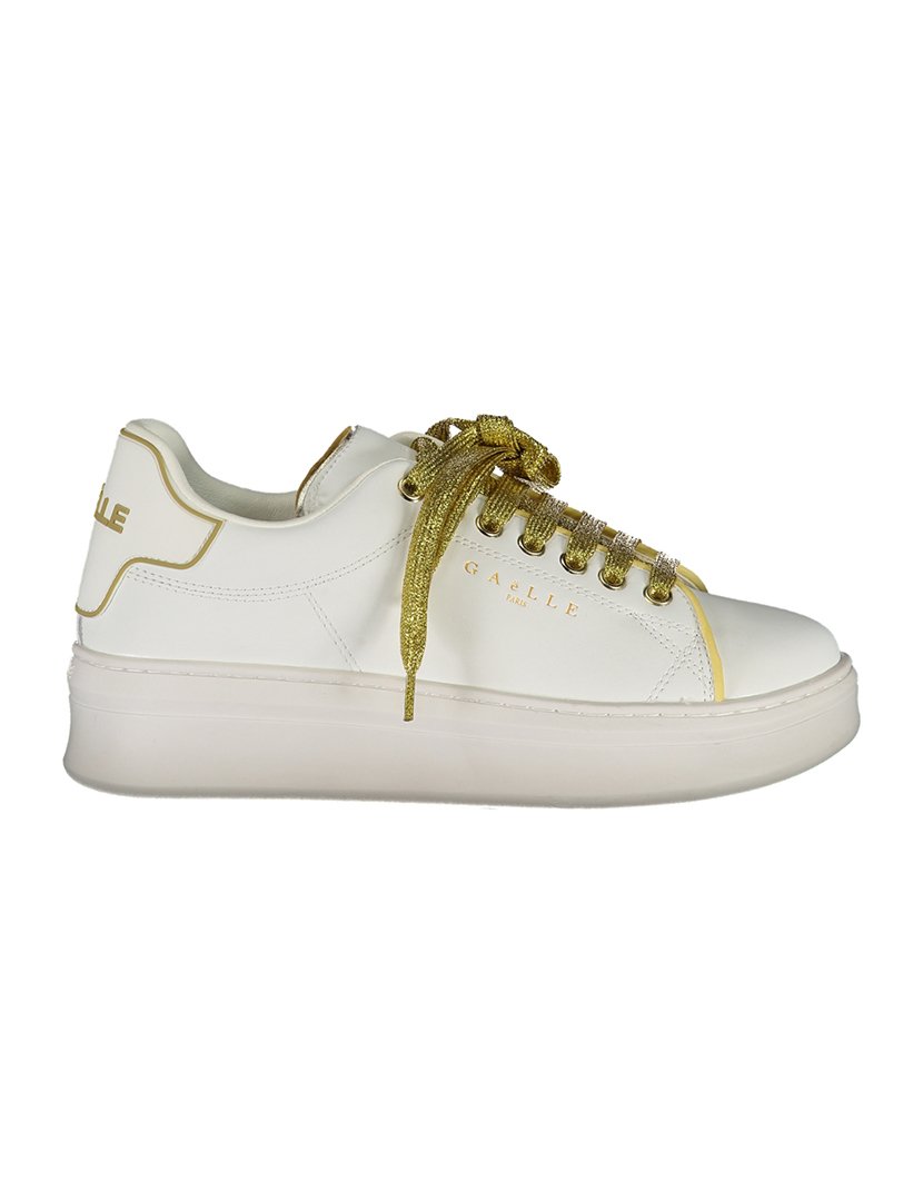 Ténis Senhora Branco e Dourado