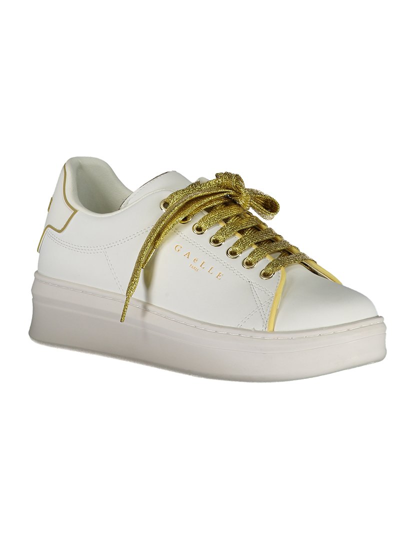 Ténis Senhora Branco e Dourado