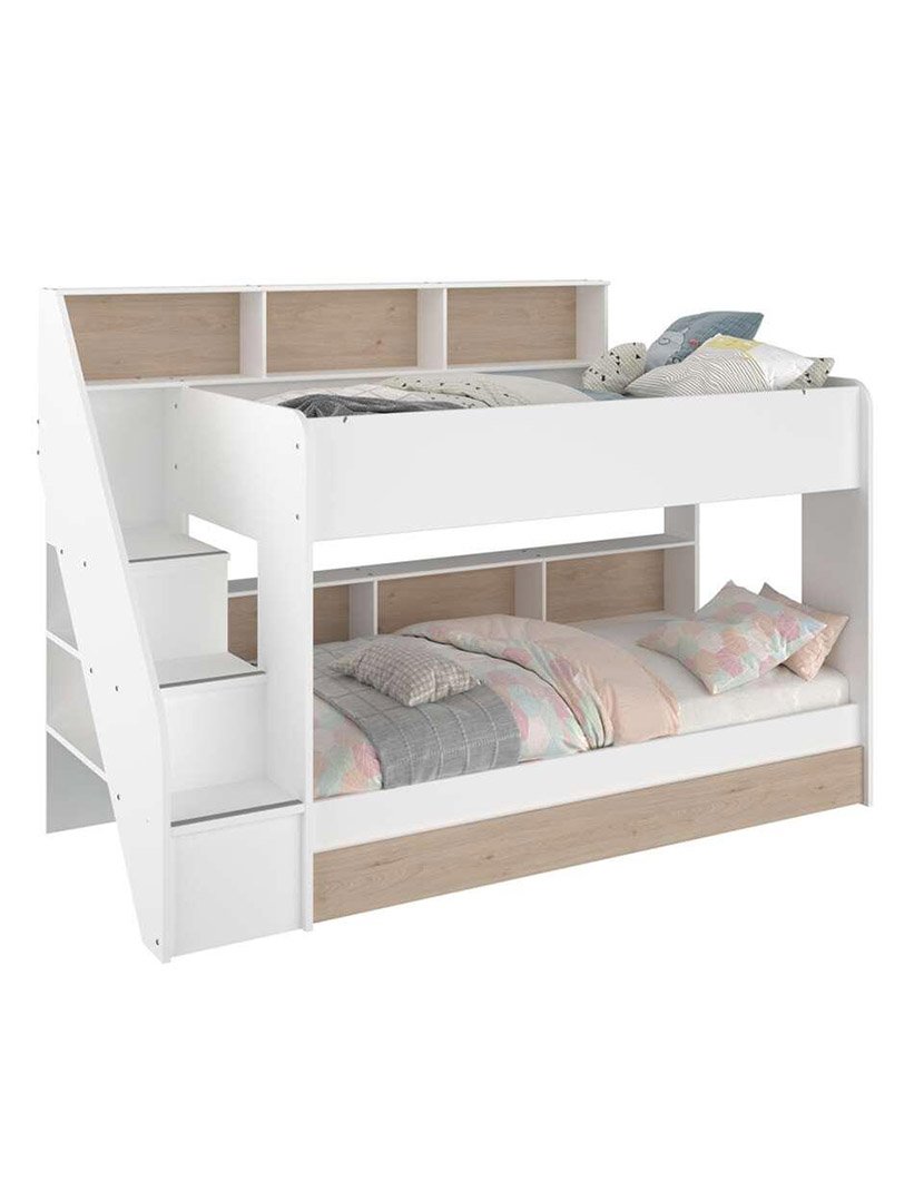 Gaveta para Cama Sam Branco e Carvalho 90x190cm