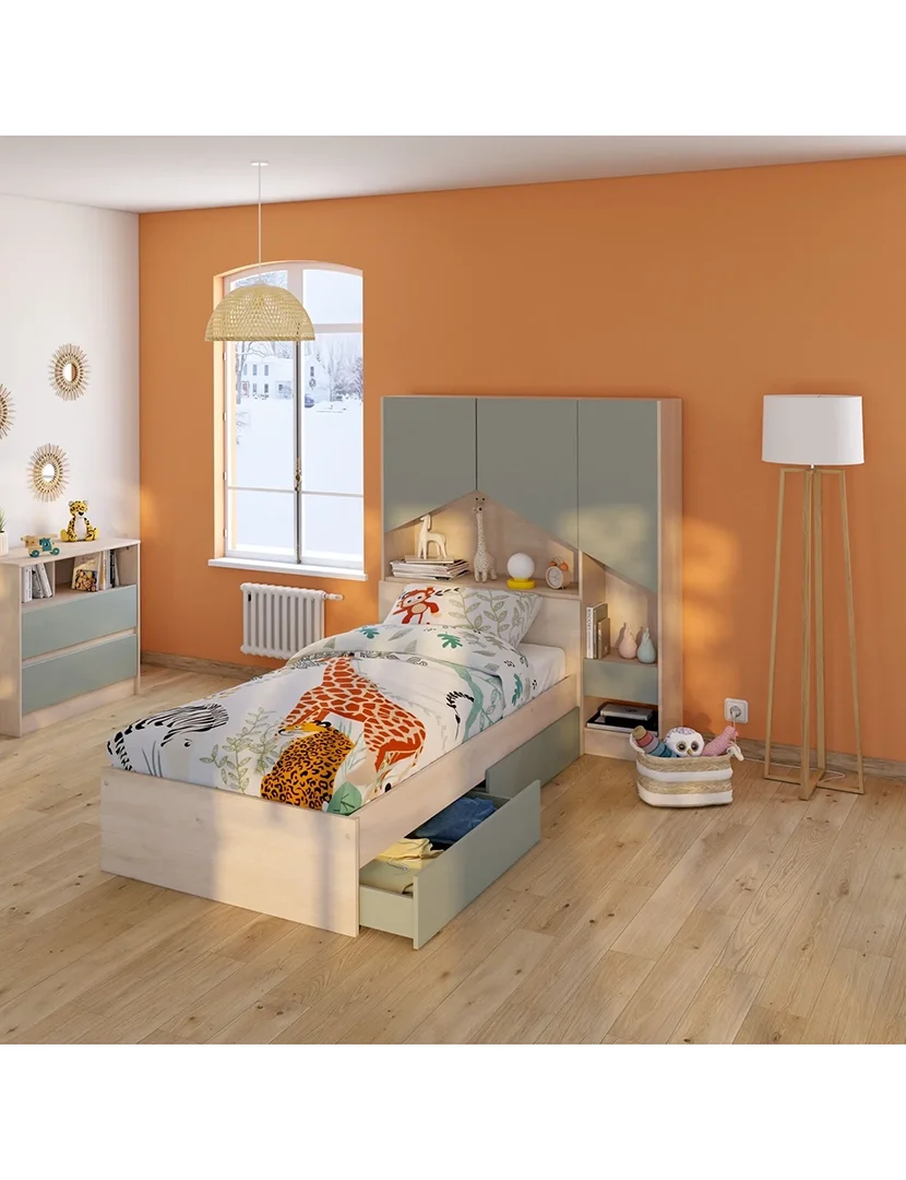 Cama Shelter Carvalho 90x190cm