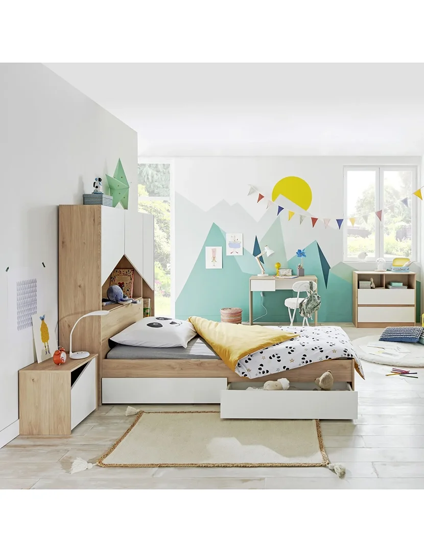 Cama Shelter Carvalho 90x190cm