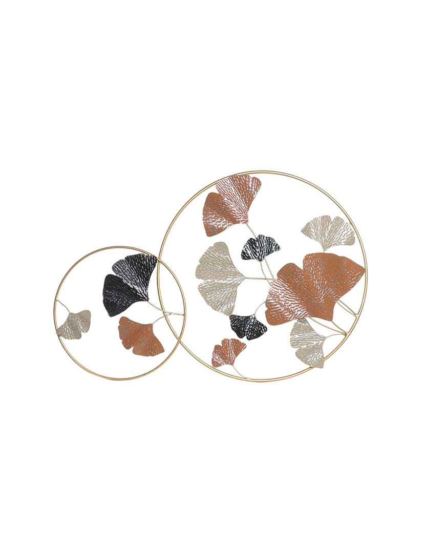 Decoração de Parede Folhas Douradas em Terracota