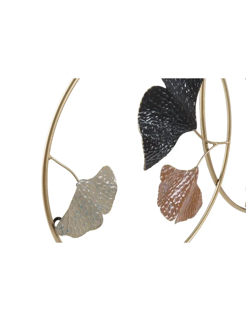 Decoração de Parede Folhas Douradas em Terracota