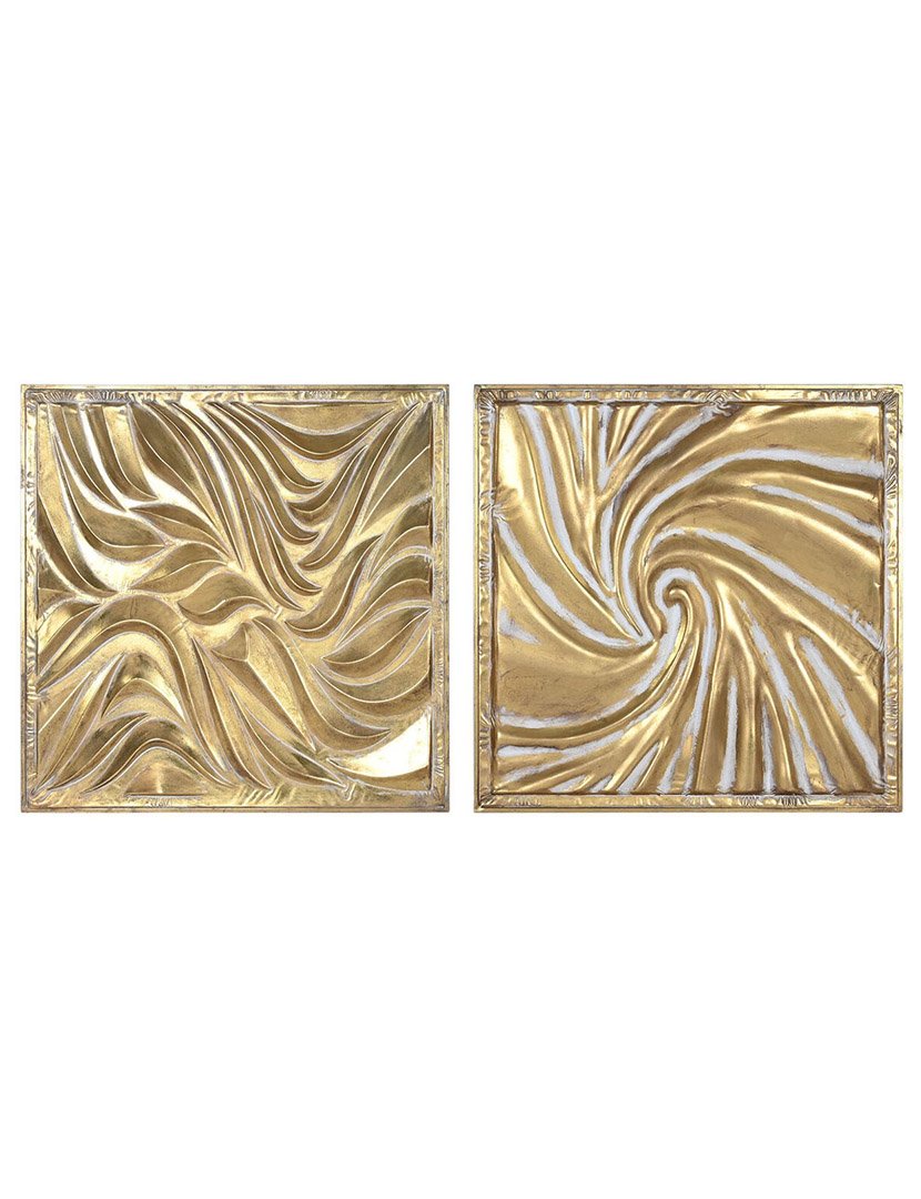 Set 2 Decorações de Parede 3D Dourado