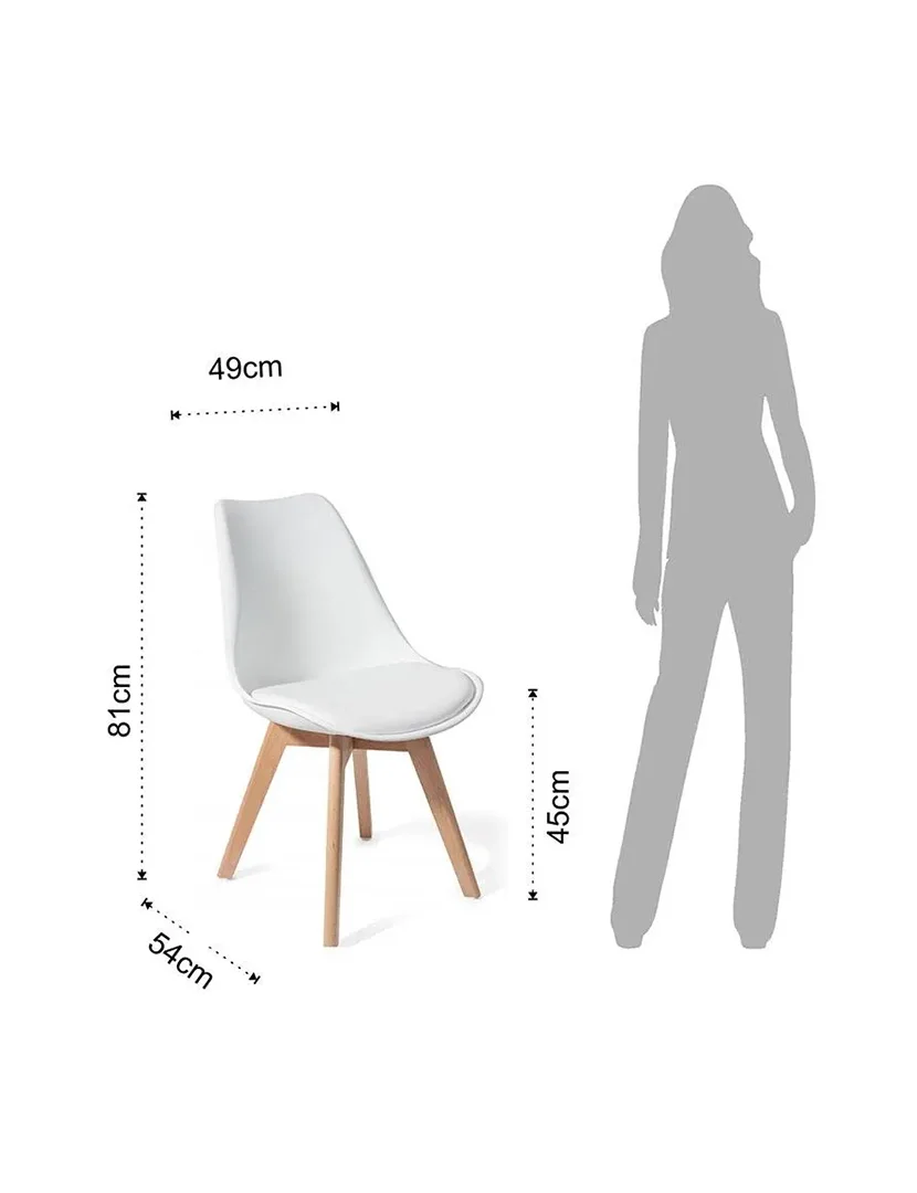 Pack 4 Cadeiras Kiki Evo Branco