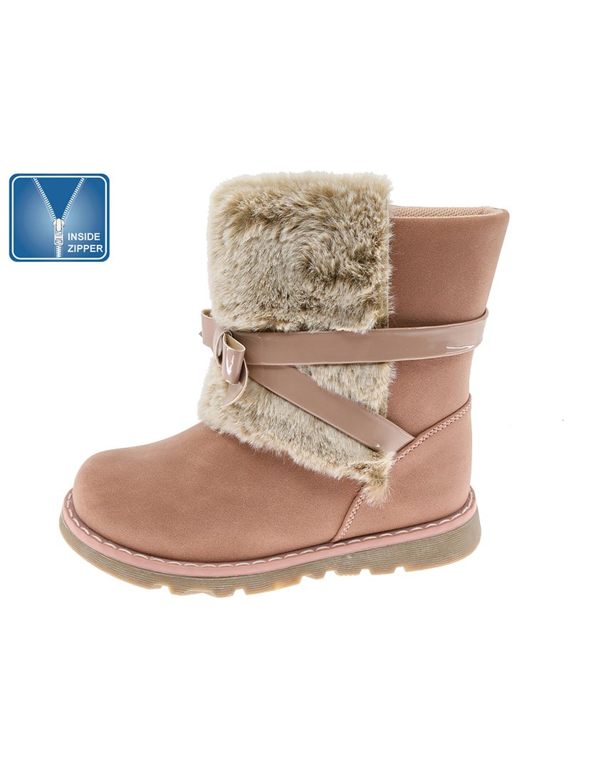 Bota Alta Criança Rosa Escuro