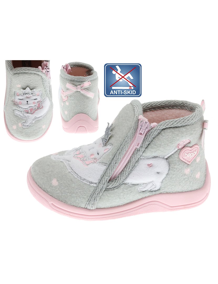 Pantufa Criança Cinza